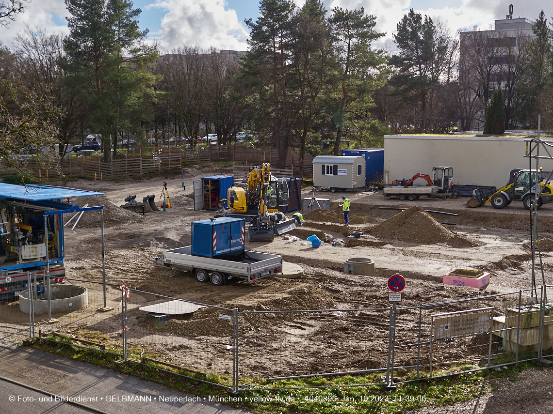 10.01.2023 - Baustelle an der Quiddestraße Haus für Kinder in Neuperlach